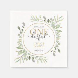 Little Miss ONEderful Elegant Meisje Eerste Verjaa Servet