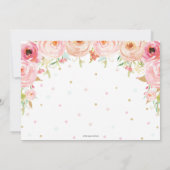 Little Miss Onederful Floral 1 ste verjaardag Foto Kaart (Achterkant)