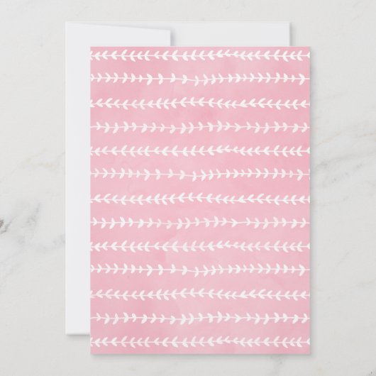 Little Miss ONEderful Floral Verjaardag uitnodigin Kaart (Achterkant)