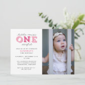 Little Miss Onederful foto 1st Birthday Kaart (Staand voorkant)