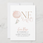 Little Miss ONEderful Girl 1st Birthday Uitnodigin Kaart (Voorkant)