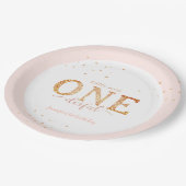 Little Miss Onederful Gold 1st Birthday Papieren Bordje (Gekanteld)