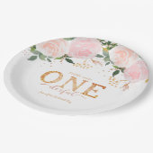 Little Miss Onederful Gold 1st Birthday Papieren Bordje (Gekanteld)