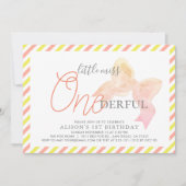 Little Miss ONEderful meisje 1e verjaardag Kaart (Voorkant)