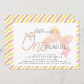 Little Miss ONEderful meisje 1e verjaardag Kaart (Voorkant / Achterkant)