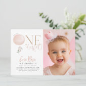Little Miss ONEderful meisjes 1e verjaardag foto Kaart (Staand voorkant)