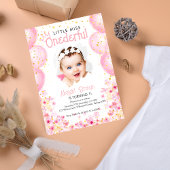Little miss Onederful Pink 1e verjaardag uitnodigi Kaart
