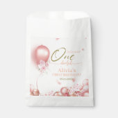 Little Miss ONEderful Pink Floral 1e verjaardag Bedankzakje (Voorkant)