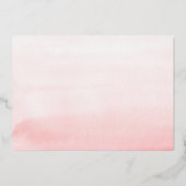 Little Miss ONEderful Pink Floral 1e verjaardag Folie Uitnodiging (Achterkant)