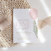 Little Miss Onederful roze ballon 1e verjaardag Kaart