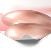 Little Miss ONEderful roze bloemenverjaardag Poste Poster (Hoek)