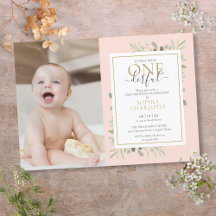 Little Miss ONEderful Roze Meisje 1e Verjaardagsfo