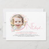 Little Miss ONEderful Schattigee 1e verjaardag fot Kaart (Voorkant)