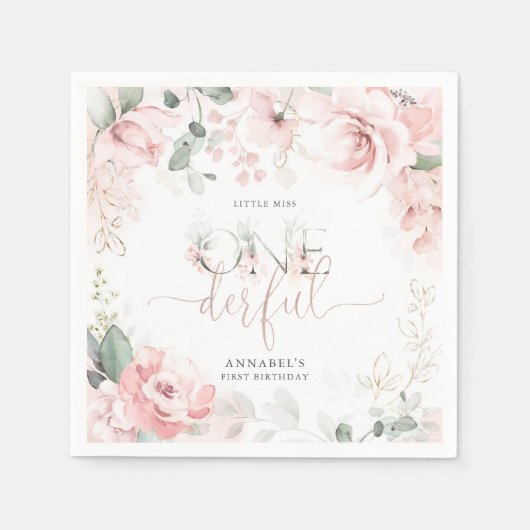 Little Miss Onederful servetten (Voorkant)