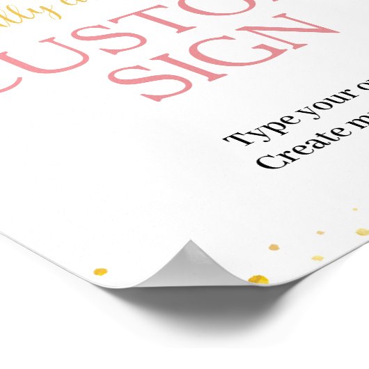 Little Miss ONEderful verjaardag aangepaste tafel  Poster (Hoek)