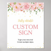 Little Miss ONEderful verjaardag aangepaste tafel  Poster (Voorkant)