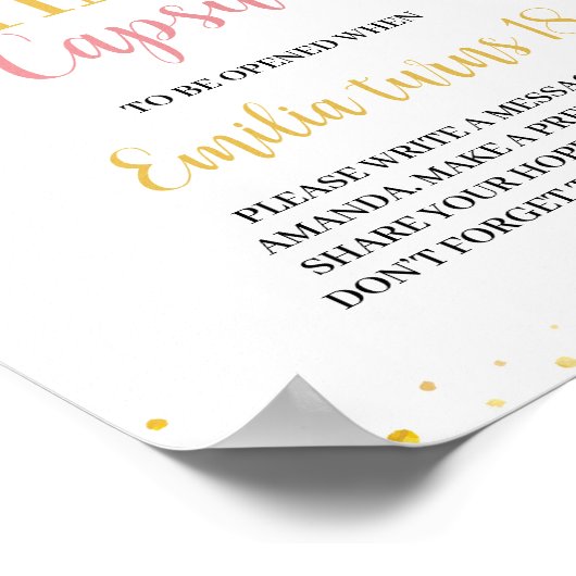 Little Miss Onederful Verjaardag Tijd Capsule Post Poster (Hoek)