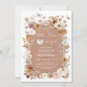 Little Miss ONEderful Wildflower 1st Birthday Kaart (Voorkant)