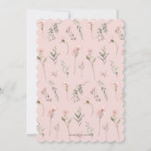 Little Miss Onederland 1e verjaardag Wildflower fo Kaart (Achterkant)