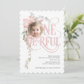 Little Miss Onederland 1e verjaardag Wildflower fo Kaart (Staand voorkant)