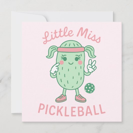 Little Miss Pickleball Kaart (Voorkant)