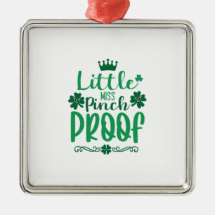 Little Miss Pinch Proof Metalen Ornament