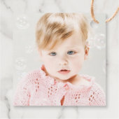 Little Miss Pink Cupcake Girl's 1e Verjaardagsfees Bedankjes Labels (Achterkant)