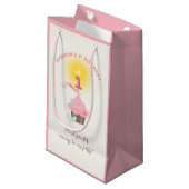 Little Miss Pink Cupcake Girl's 1e Verjaardagsfees Klein Cadeauzakje (Voorkant Gekanteld)