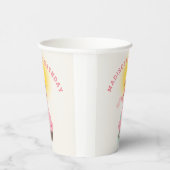 Little Miss Pink Cupcake Girl's 1e Verjaardagsfees Papieren Bekers (Rechts)