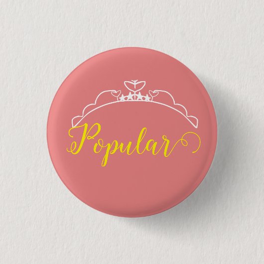 Little Miss Populaire Gepersonaliseerde Kroonpin Ronde Button 3,2 Cm (Voorkant)