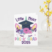 Little Miss Pre-k Afstudeerder Prek Afstuderen 2 Kaart (Gele Bloem)