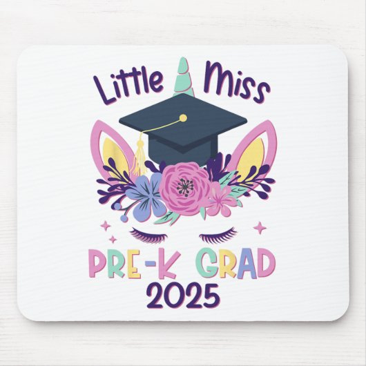 Little Miss Pre-k Afstudeerder Prek Afstuderen 2 Muismat (Voorkant)