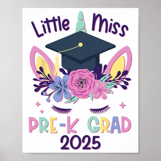 Little Miss Pre-k Afstudeerder Prek Afstuderen 2 Poster (Voorkant)