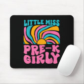 Little Miss Pre-K Girly Retro Terug naar school Pr Muismat (Met muis)
