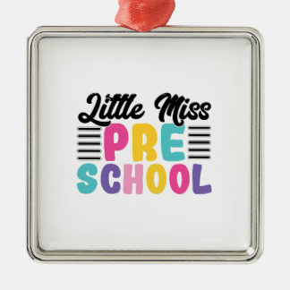 Little Miss Pre School Metalen Ornament