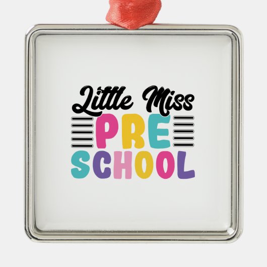 Little Miss Pre School Metalen Ornament (Voorkant)
