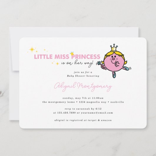 Little Miss Princess Baby shower Kaart (Voorkant)