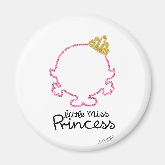 Little Miss Princess | Blanco gezicht Magneet (Voorkant)