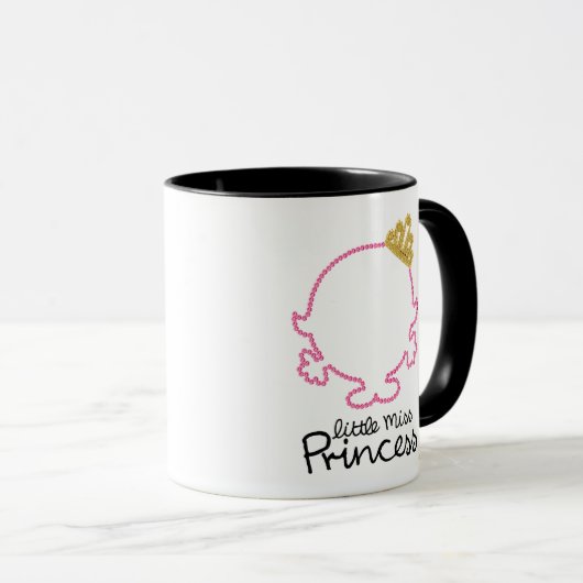 Little Miss Princess | Blanco gezicht Mok (Voorkant rechts)