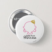 Little Miss Princess | Blanco gezicht Ronde Button 5,7 Cm (Voorkant /achterkant)