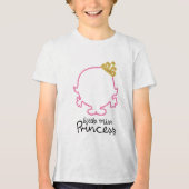 Little Miss Princess | Blanco gezicht Tri-Blend Shirt (Voorkant)