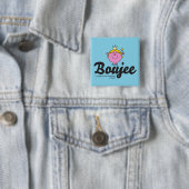 Little Miss Princess Boujee Vierkante Button 5,1 Cm (In situ)
