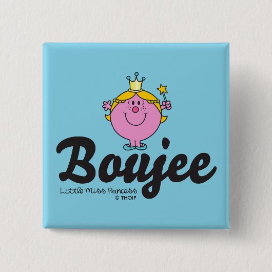 Little Miss Princess Boujee Vierkante Button 5,1 Cm (Voorkant)
