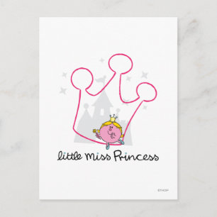 Little Miss Princess   Giant Pink Crown Briefkaart