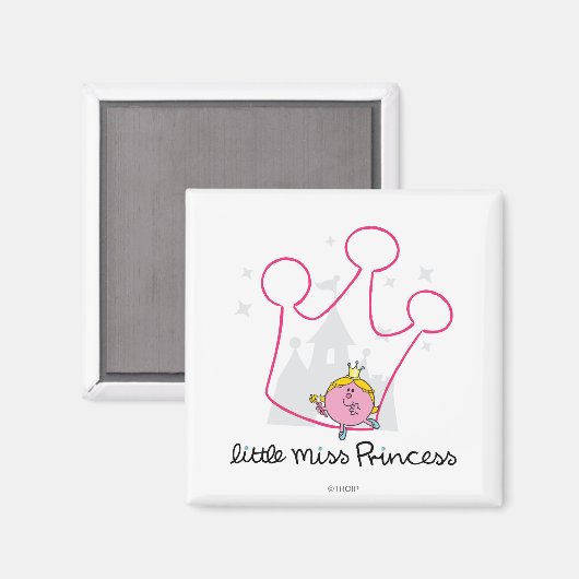 Little Miss Princess | Giant Pink Crown Magneet (Voorkant / Achterkant)