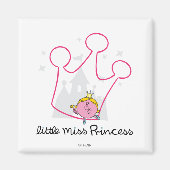Little Miss Princess | Giant Pink Crown Magneet (Voorkant)