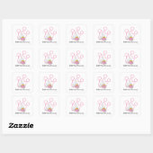 Little Miss Princess | Giant Pink Crown Vierkante Sticker (Vel)