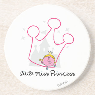 Little Miss Princess   Giant Pink Crown Zandsteen Onderzetter
