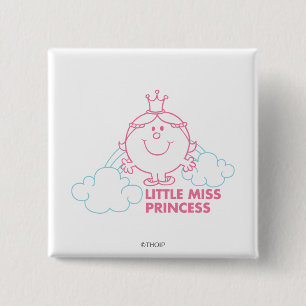 Little Miss Princess   Hoofd in de wolken Vierkante Button 5,1 Cm