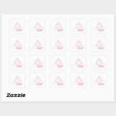Little Miss Princess | Hoofd in de wolken Vierkante Sticker (Vel)
